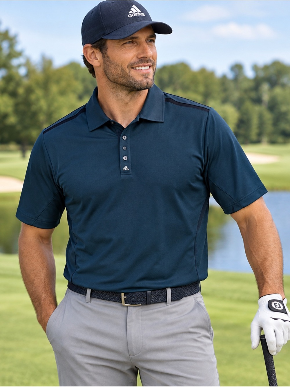 Sz M Adidas Men's Performance Polo / Golf / Casual Shirt